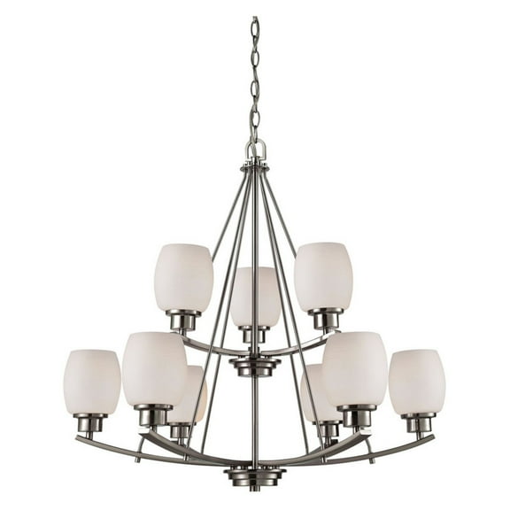 Elk Home 29-Inch Wide Casual Mission Chandelier, Brushed Nickel