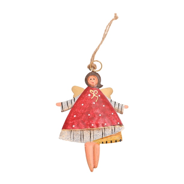 Wosthever Colgante de Navidad Metal de hierro decorativo DIY escaparate de ventana decoración colgante de Navidad ambientes festivos decoración de Año Kits de decoración para fiestas Rojo Wosthever HA067629-01