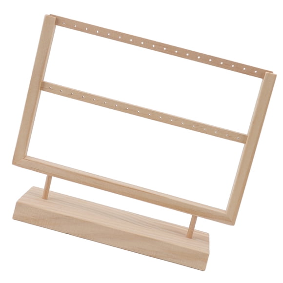 Jewelry Organizer Earring Holder, 27 Pairs Earring Display Stand Jewelry Display Wood Stand, Necklace Holder Jewelry Holder Jewelry Stand Ear Stud Holder Earrings Organizer