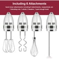thumbnail image 4 of 6 Pcs Hand Mixer Attachments Set, Stainless Steel Beaters Whisk Dough Hooks Blending Rod, Compatible with Kitchenaid KHM3 KHM5 KHM7 KHM9 Hand Mixer, 4 of 8