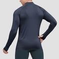 thumbnail image 3 of FAHXNVB Quarter Zip Workout Tops for Men Long Sleeve Mock Neck Shapewear Tops Breathable Athletic Running Stretch Shirts S-XXL, 3 of 4