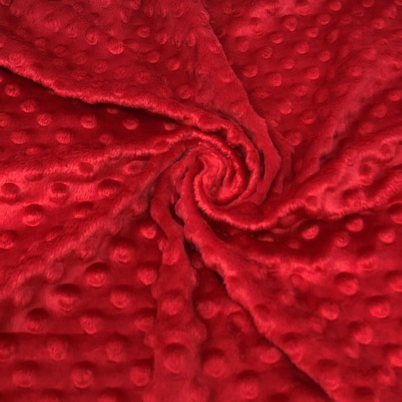 Red Soft Minky Bubble Solid
