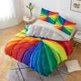 thumbnail image 1 of 3D Colorful Stripe Quilt Cover Set Bedding Set Duvet Cover Pillowcases 579, 1 of 7