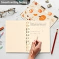 thumbnail image 4 of FORMRS 1-Subject Spiral Notebook 8" x 5" College Ruled 60 Refillable Sheet A5 Hard Cover, 2 Pack, Beige Fall Acorns Pattern, 4 of 7