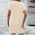 thumbnail image 6 of Casual for Ladies Summer Fall Short Sleeve Crew Neck Spandex Rayon Color Block Long Dresses Womens 2026 Clothes, 6 of 6
