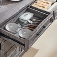 thumbnail image 6 of PurelyGoods 66" Large Buffet Sideboard Cabinet with 4 Doors and 3 Drawers, Buffet Table Coffee Bar Wine Bar Storage Cabinet for Dining Room, Living Room, Weatherworn Grey, 6 of 12