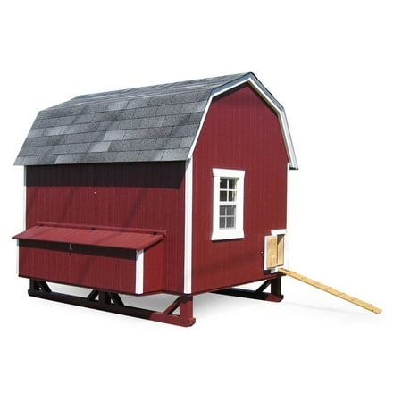 Little Cottage Unpainted Gambrel Barn Chicken Coop Large 6 X 8 Ft
