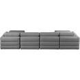 thumbnail image 4 of Meridian Furniture Beckham Grey Durable Linen Textured Fabric Modular Sectional, 4 of 4