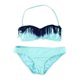 thumbnail image 2 of Bikini Lab Bandeau de 2 piezas con lengüeta lateral con flecos para mujer, azul, mediano The Bikini Lab Bandeau, 2 of 2