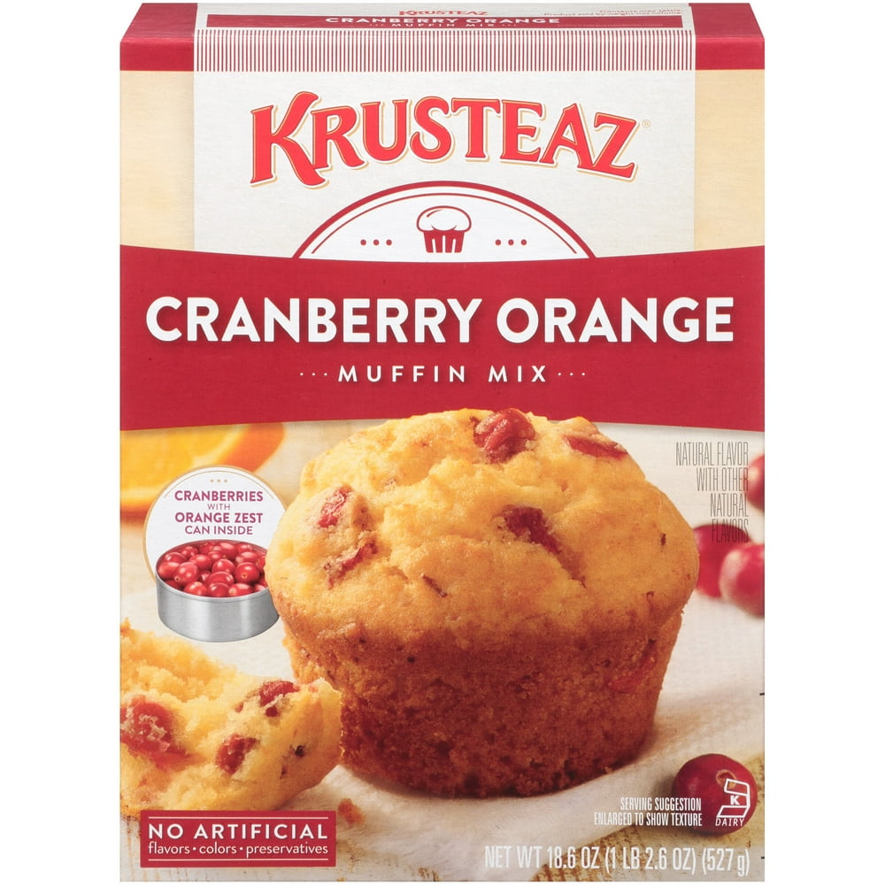Krusteaz Cranberry Orange Muffin Mix, 18.6 oz Box