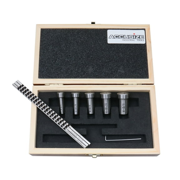 Accusize No.00 Hss Keyway Broach Precision Sets in Fitted Wooden Box, 5100-0001