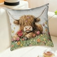 thumbnail image 6 of Lwlmwt Highland Cow Print Pillow Cove 18x18 Inch Clear Print Decorative Pillow Cover Suitable for Living Room, Bedroom, Sofa, Lounge Chair, Home Decor, 6 of 7