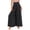 Black, variant on Gerichy Pants for Women Flowy Dressy Casual Elastic High Waist Wide Leg Palazzo Pants with Pocket Womens Wide Leg Pants Flowy Drape Ruffle Drawstring Waist Pants