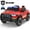 Fire Tuck, variant on RAM 24V Ride on Cars for Kids, RAM 1500 RHO 2 Seat Battery Powered Ride on Toys with Remote Control, 4 Wheels Suspension Trunk, LED Light, MP3 Player, Electric Car for Kids Boy Girl Gift, Black