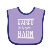 Inktastic RAISED in a BARN in White Boys or Girls Baby Bib