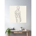 thumbnail image 2 of Minimalist Male Figure Line Art,Elegant Black & White Drawing Poster Wall Art, Modern Wall Decor For Living Room Bedroom, 24x36 UNFRAMED, 2 of 3