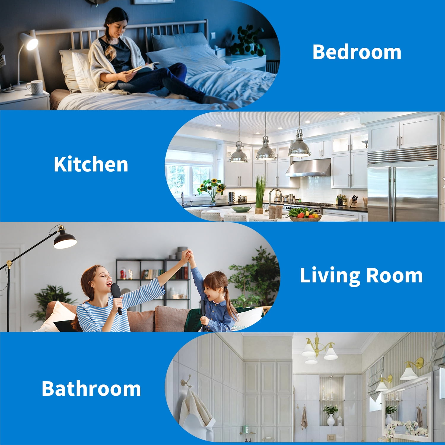 DAYBETTER A19 LED Light Bulbs, 100W Equivalent,5000K Daylight, 15W 1500 Lumens,E26 Standard Base,UL Listed,Lighting for Bedroom Living Room Home Office,24 Pack