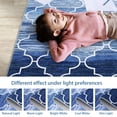 thumbnail image 5 of Washable Area RugMoroccan Entryway Rug Area Rug Stain Resistant Non-Slip Accent Rug Distressed Trellis Floor Carpet for Indoor Front Entrance Kitchen Bathroom, Navy, 2' x 3', 5 of 9