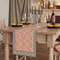 thumbnail image 2 of Table Runners 72 Inches Long Dress Scarves, Purple Red Floral Boho Farmhouse Kitchen/Dining Table Runner, Coffee Tablerunners, Vintage Ethnic Tribe Abstract Art 13x72 Inch, 2 of 9