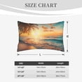 thumbnail image 4 of Gukieu Tropical Sunset Beach Scene Print Plush Pillow Cover, Hidden Zipper Pillow Protector without Pillow Core, Suitable for Bedroom, Office, Car Decoration-14"x20", 4 of 6