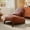 Brown, variant on Aukfa Velvet Accent Chair with Solid Wood Legs, Armless Living Room Chair with Soft Cushion, Modern Reading Chair for Living Room & Bedroom,Camel