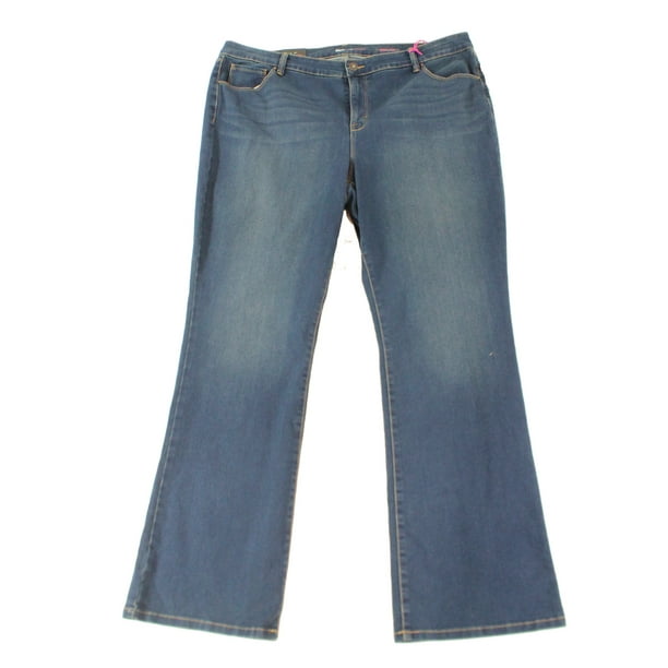 Style & Co. - Style & Co Women's Plus Tummy Control Mid-Rise Boot Leg Stretch Denim Jeans 20w