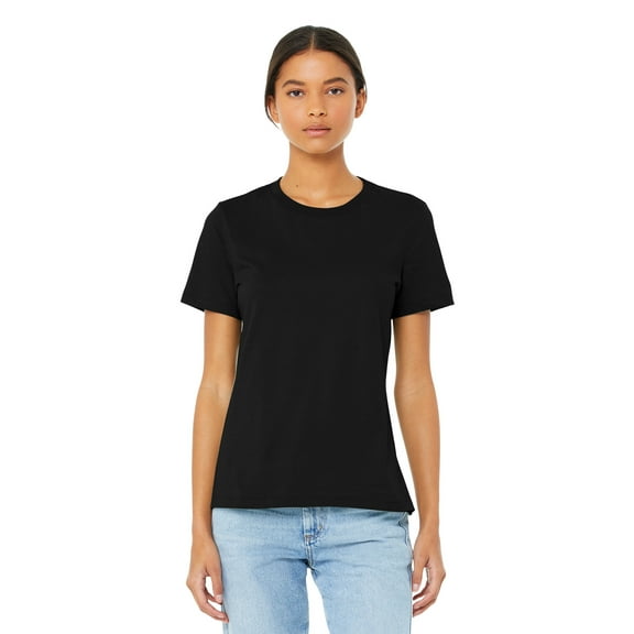 Ladies' Relaxed Jersey Short-Sleeve T-Shirt - BLACK - XL