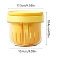 thumbnail image 3 of Fruit Storage Cup with Drying Insert, 2 Layer Portable Fruit Container with Strainer, Clear Plastic Snack Box with Lid for Picnic, Office, Travel, 3 of 6