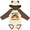 thumbnail image 3 of Inktastic My First Thanksgiving Cute Turkey Pilgrim Hat Boys or Girls Long Sleeve Baby Bodysuit, 3 of 5