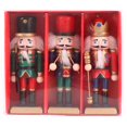 thumbnail image 3 of Muñeco de Navidad soldado, decoración de madera, títere de Cascanueces, adornos colgantes de escritorio para fiesta de árbol de Navidad, Año Nuevo, 1 ud., 3 of 4