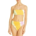 thumbnail image 4 of L Space Hauts de Bikini Bandeau Beach Wave pour Femmes, Jaune, Très Petit, 4 of 4
