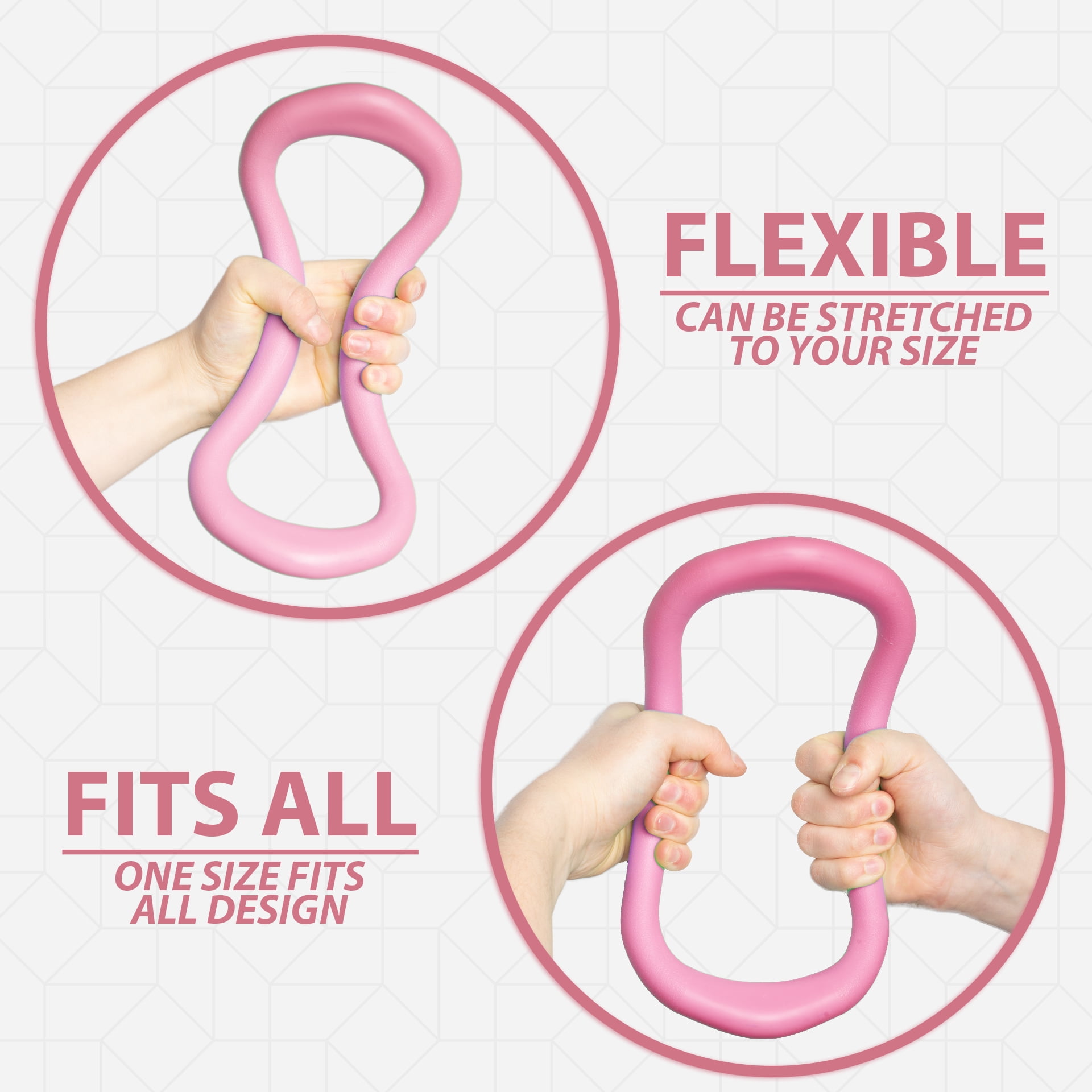 Flexy & Zen. Mobility Strength Equipment Strong Great for Yoga Synergee Soft Yoga Ring Sold in Pairs Resistance Pilates Stretch & Support Circle