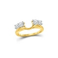 thumbnail image 1 of FB Jewels 14kt Yellow Gold Womens Round Diamond Solitaire Enhancer Wedding Band 3/4 Cttw Size 5, 1 of 4