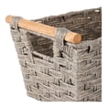 thumbnail image 2 of Canasta Organizadora Hometrends Tejida de Plastico para Almacenar con Asas Gris, 2 of 2