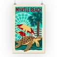 thumbnail image 2 of Myrtle Beach, South Carolina, Woodblock (16x24 Giclee Gallery Art Print, Vivid Textured Wall Decor), 2 of 3