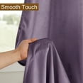 thumbnail image 6 of XWZO Velvet Curtains 63 Inches Long - Luxury Energy Efficiency Room Darkening Grommet Window Curtain Drapes for Living Room/Dining with Tiebacks, W52 x L63, Lavender, Set of 2 Panels, 6 of 8