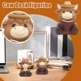 thumbnail image 4 of Cute Highland Cow Desktop Figurine, Adorable Cow Sculpture Decor For Office Desk & Bookshelf, Whimsical Home Office Ornament, Perfect For Collectors & Animal Lovers, 4 of 5