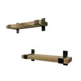 thumbnail image 2 of del Hutson Designs Grace Wrap Bracket Floating Shelves, Dark Walnut, 2 of 9