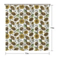 thumbnail image 5 of Sunflower Wildflower Boho Shower Curtain 72x72 for Bathroom, Yellow Floral Bee Butterfly Pattern, Quick-Dry Rustic Polyester with Hooks, Country Farmhouse Vintage Style, 5 of 5