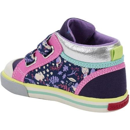 See Kai Run Kya High Top Sneaker for Little Kids Purple Woodland Little Kid 11