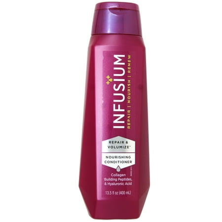 Infusium Repair & Volumize and Renew Nourishing Conditioner Collagen Building Peptides & Hyaluronic Acid for Dry & Damaged Hair 13.5 FL OZ Pack of 1