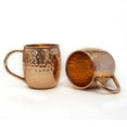thumbnail image 3 of Modern Home Handmade 16oz Solid Copper Mule Mug – Barrel Shaped Mug with Copper Handle & Hammered Texture – Traditional Barrel-Shaped Mug (Single), 3 of 7