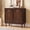 dark walnut, variant on LEFHDA 31.5" Fluted Sideboard Buffet Cabinet with 2 Doors & Adjustable Shelves, Mid-Century Modern Wood Storage Cabinet with Arched Profile for Dining Room, Kitchen, Living Room, Hallway