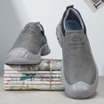 thumbnail image 3 of Men's Slip‑On Low‑Top Work Utility Shoes, Faux Leather Upper Round‑Toe Reinforced Toe Cap Rugged Block Outsole Comfort Footwear For Daily Work And Casual Wear, 3 of 7