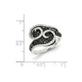 thumbnail image 2 of Sterling Silver Black and White Diamond Ring - 1.00 dwt - Size 8 - Measures 16mm Wide, 2 of 2