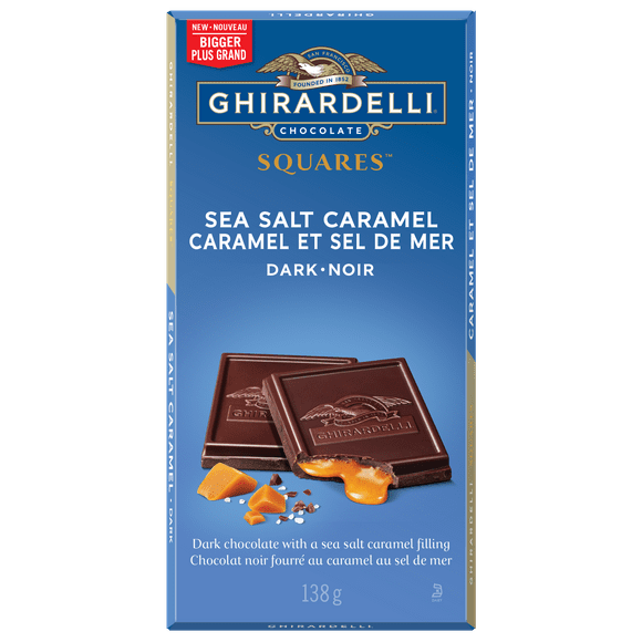 GHIRARDELLI Dark Chocolate Caramel Sea Salt Bar, 138g, 138 g
