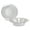 Crystal Clear, variant on " OCCASIONS " 120 Pieces Pack, Heavyweight Disposable Wedding Party Plastic Plates (10.5'' Dinner Plate, Monet, White & Gold)