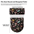 thumbnail image 6 of SEANATIVE Mushroom Toilet Seat Lid Protector Elastic Edge Toilet Tank Lid Covers Set of 2 Fit Standard Oblong Bathroom Bowl Lids Stays in Place Aesthetic Butterfly Toilet Lid Dust Cover Protective, 6 of 7