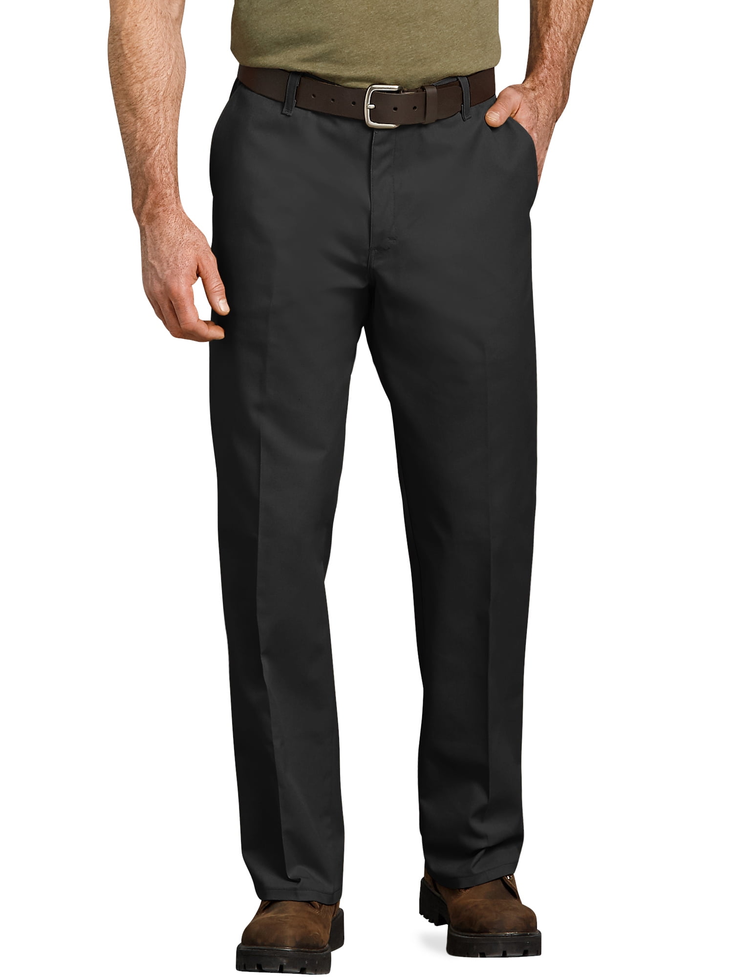 Genuine Dickies Mens Relaxed Fit Straight Leg Flat Front Flex Pant