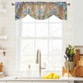 thumbnail image 4 of Summer Ocean Octopus Tie Up Valances Curtain, Adjustable Kitchen Nautical Colorful Sea Fish Coral Starfish Compass Valances for Windows Decor, Rod Pocket Short Curtains for Bedroom/Bathroom 42"x12", 4 of 9